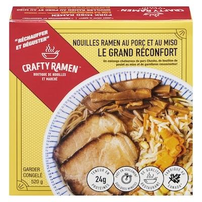 Crafty Ramen Nouilles ramen au porc et au miso le grand réconfort 520 g, 1,73 $/100g