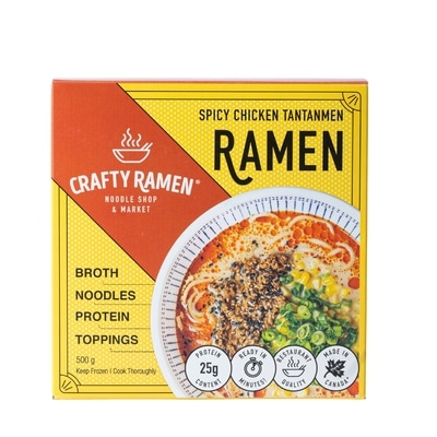 Crafty Ramen Spicy Chicken Tantanmen Frozen Ramen 500 g, $2.00/100g