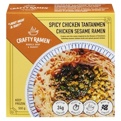 Crafty Ramen Spicy Chicken Tantanmen Chicken Sesame Ramen 500 g, $1.80/100g