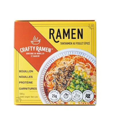 Crafty Ramen Ramen au poulet et au sésame 500 g, 1,80 $/100g