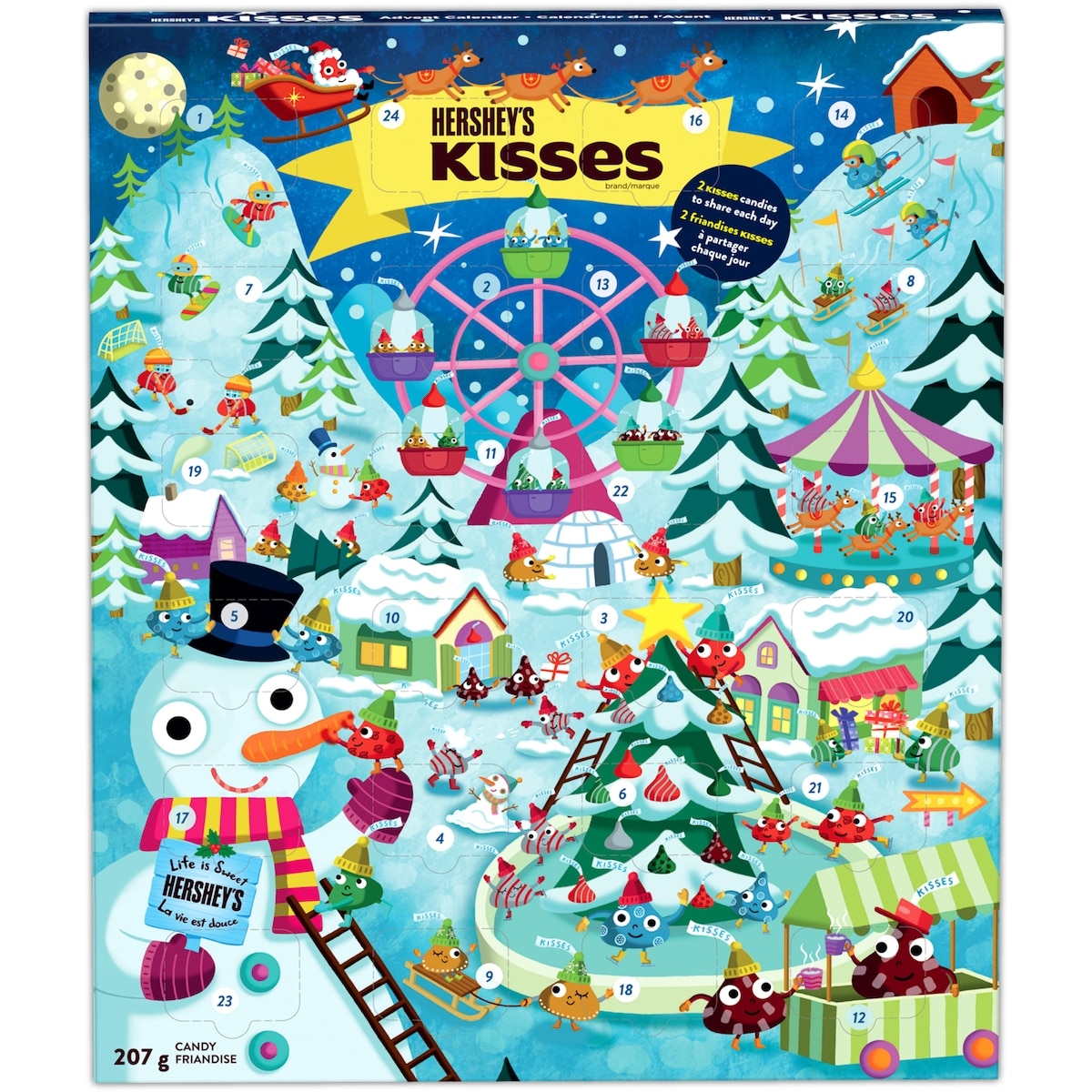 Hershey’s Calendrier de l'Avent KISSES 207 g, 6,76 $/100g