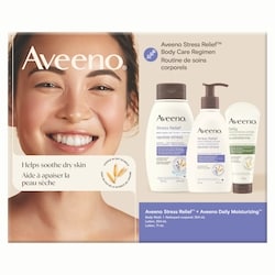 Aveeno Stress Relief Body Care Regimen Gift Set 1 ea, $20.00/1ea
