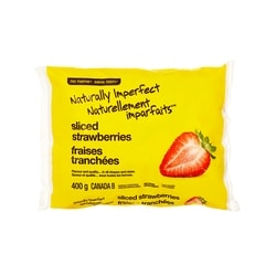 Sans Nom Fraises tranchées surgelées 400 g, 0,75 $/100g
