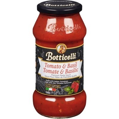 Botticelli Sauce pour pâtes de qualité supérieure à la tomate et au basilic 710 ml, 1,41 $/100ml