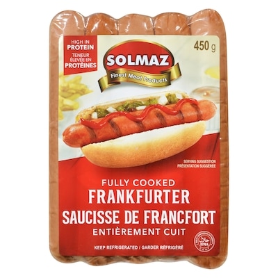 Solmaz Saucisse de francfort 450 g, 2,89 $/100g