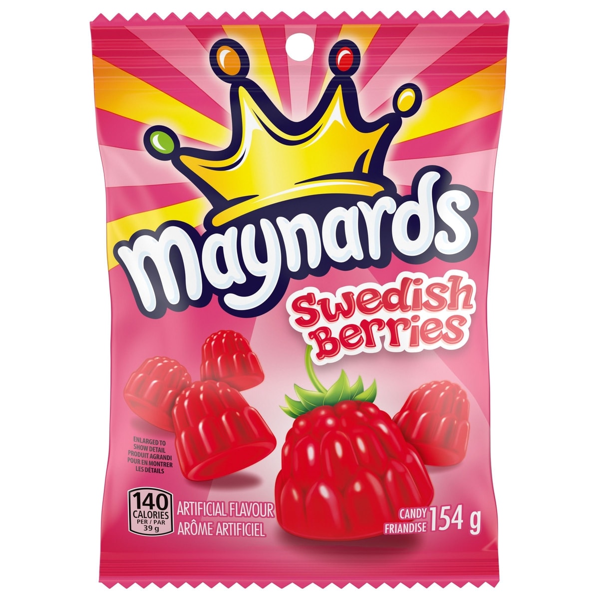 Maynards Bonbons Swedish Berries, bonbons gélifiés, la marque de bonbons numéro 1 au Canada 154 g, 2,14 $/100g