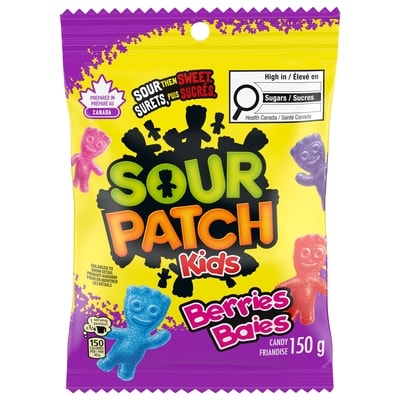 Maynards Sour Patch Kids aux baies, friandises surettes, bonbons gélifiés 150 g, 1,33 $/100g