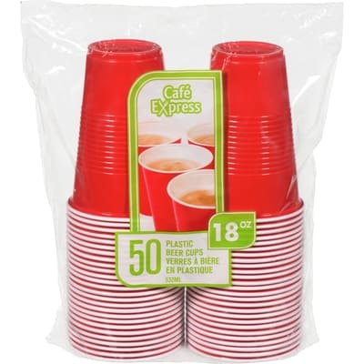 null Beer (PP) Cups Red and White  1 ea, $6.99/1ea