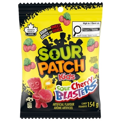 Maynards Bonbons Sour Patch Kids Sour Cherry Blasters, bonbons gélifiés, aigres puis doux 154 g, 1,30 $/100g