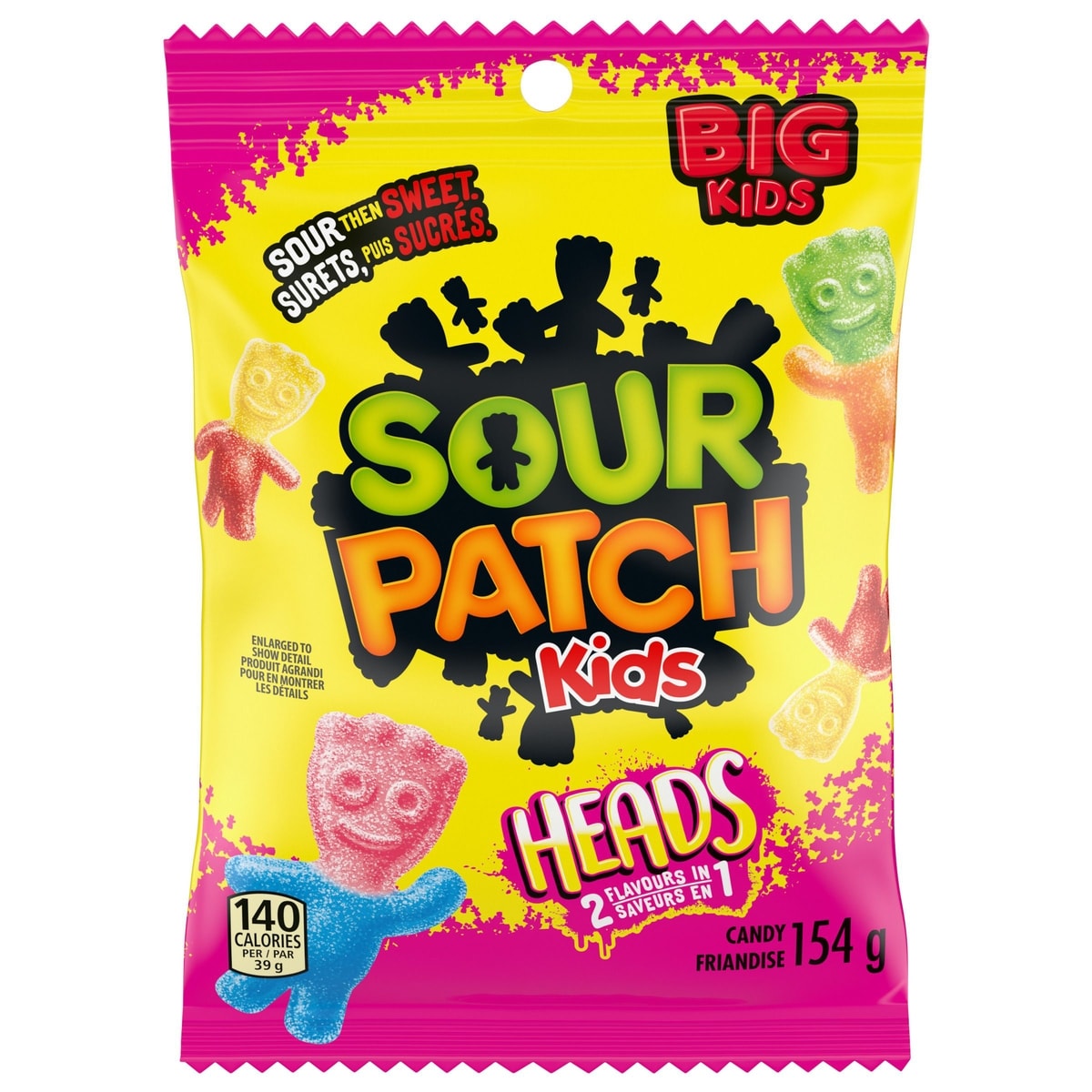 Maynards Big Heads Candy, Gummy Candy, Sour Candy 154 g, $2.14/100g