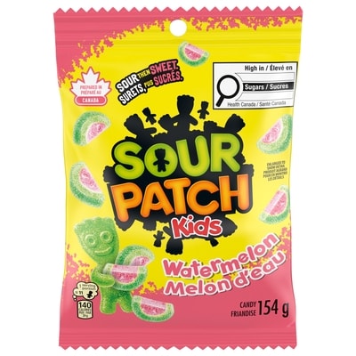 Maynards Sour Patch Kids Melon d’eau, friandise, friandise surette, friandise gélifiée 154 g, 1,62 $/100g