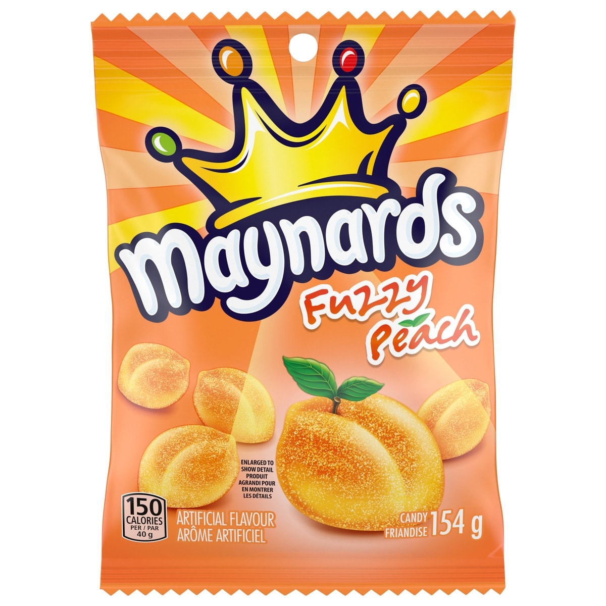 Maynards Fuzzy Peach Pêche Friandise Molle 154 g, 1,42 $/100g