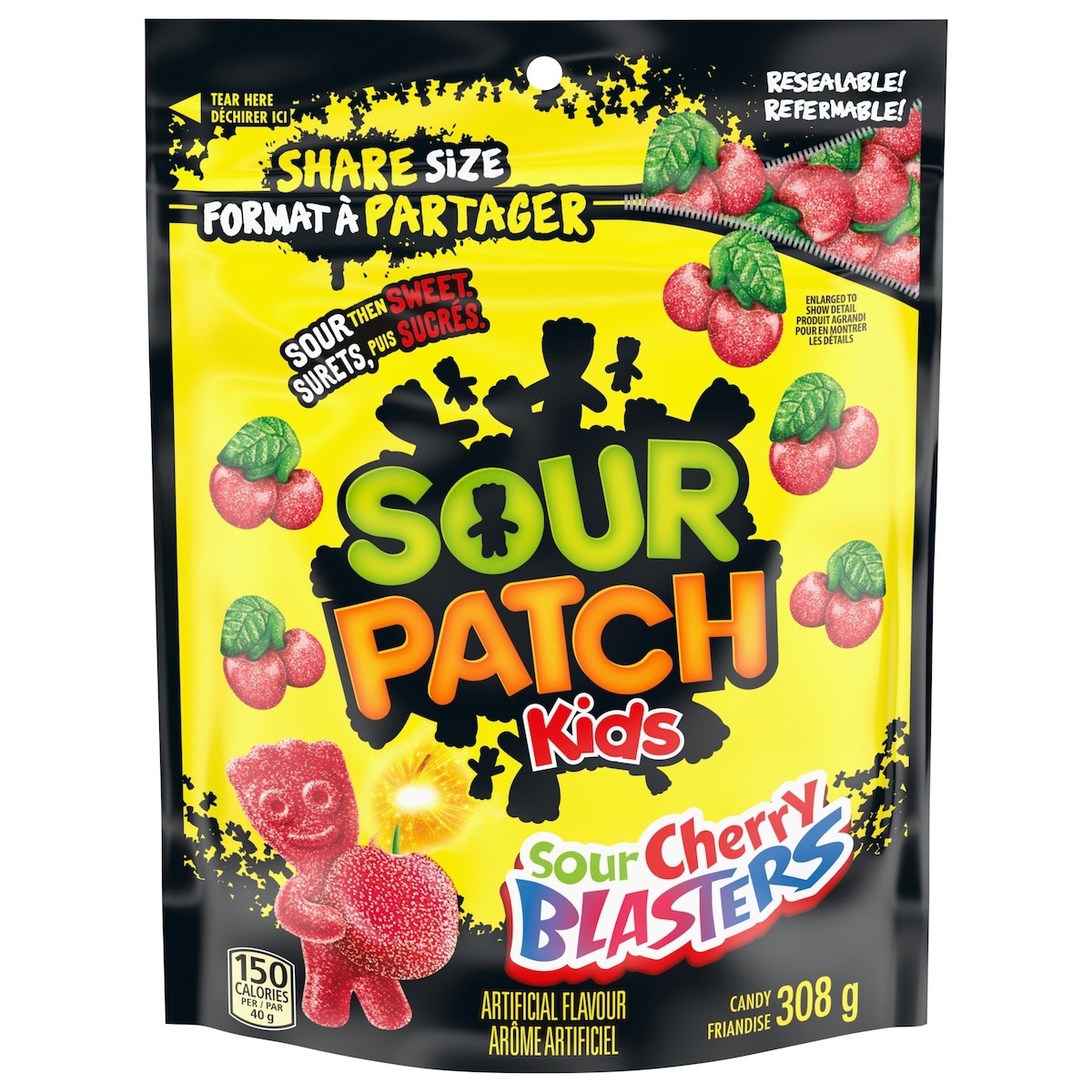 Maynards Sour Patch Kids, Cherry Blasters, Gummy Candy, Sour Candy, Sharing Size 308 g, $1.13/100g