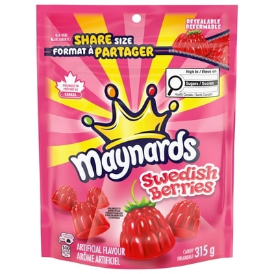 Maynards Swedish Berries Candy, Gummy Candy, Sharing Size 315 g, $1.59/100g