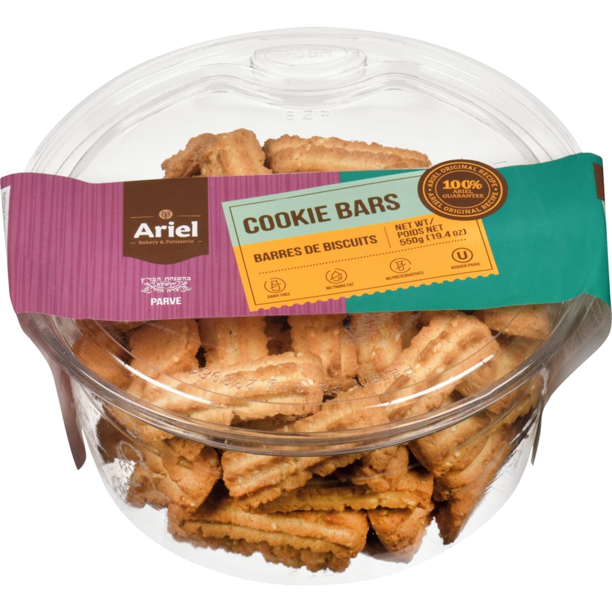 Ariel Cookie Bars 500 g, $1.80/100g