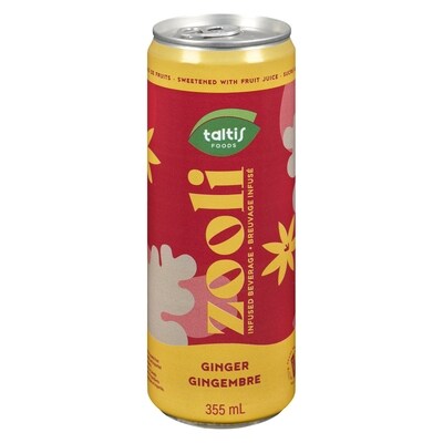 taltis Foods Zooli Infused Beverage Ginger 355 ml, $1.26/100ml