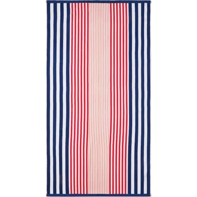 Life at Home Resort Beach Towel - Red and Blue 1 ea, $20.00/1ea
