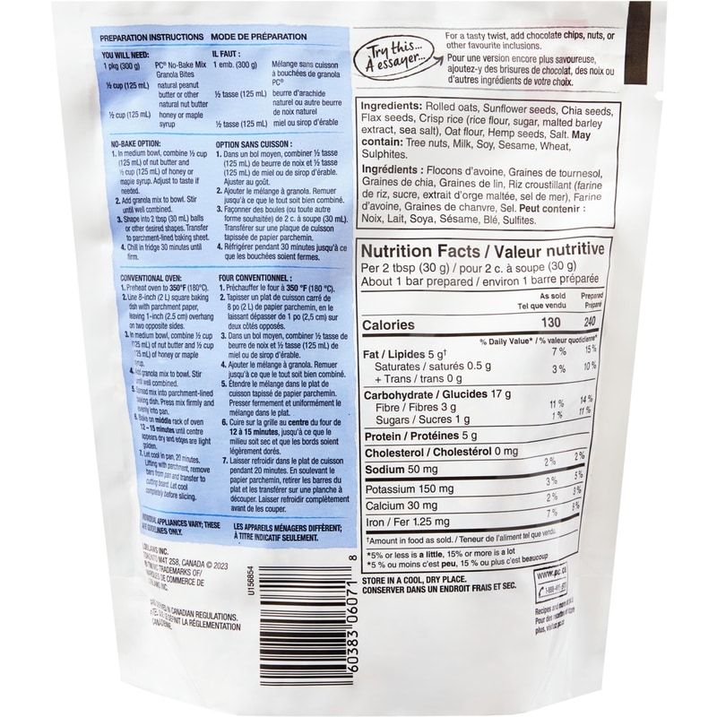 No-Bake Mix, Four Seed Granola Bites