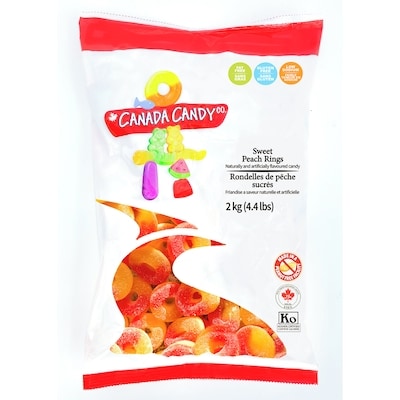 Canada Candy Co Sweet Peach Rings $8.80/1kg $3.99/1lb