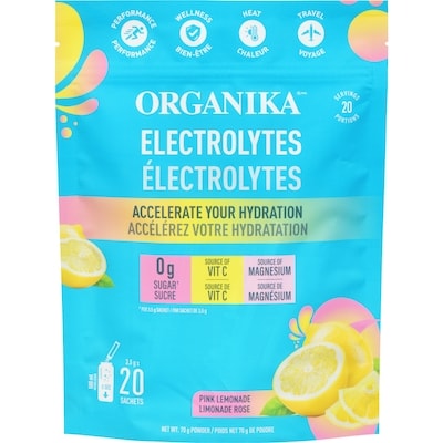 Organika Electrolytes Powder Pink Lemonade 70 g, $49.99/100g