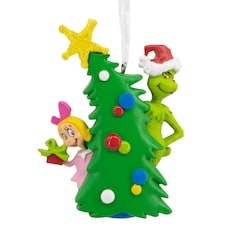 Hallmark Ornament, Bas Relief Figural Grinch with Cindy Lou Who 1 ea, $13.00/1ea