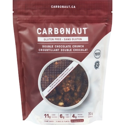 Carbonaut Sans gluten granola croustillant double chocolat 283 g, 5,58 $/100g