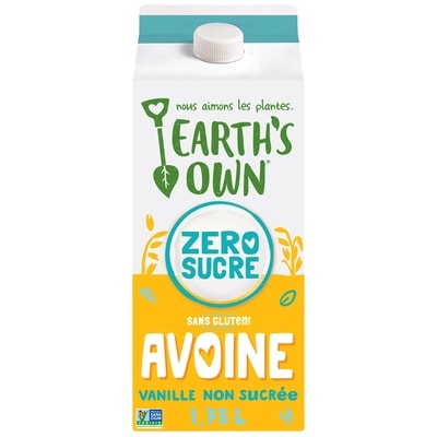 Earth’s Own Sans gluten Boisson à l’avoine Vanille Zéro sucre 1.75 l, 0,24 $/100ml