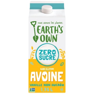 Earth’s Own Sans gluten Boisson à l’avoine Vanille Zéro sucre 1.75 l, 0,23 $/100ml