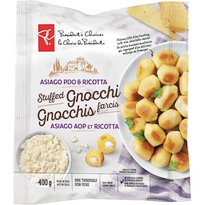 President's Choice Asiago PDO & Ricotta Stuffed Gnocchi  400 g, $1.50/100g