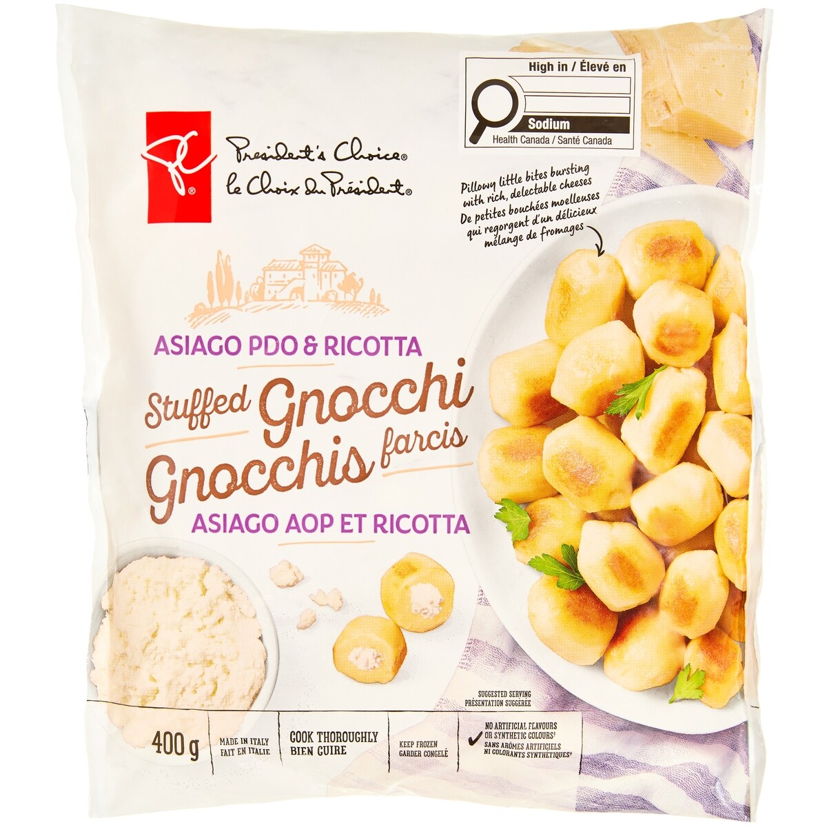 President's Choice Asiago PDO and Ricotta Stuffed Gnocchi