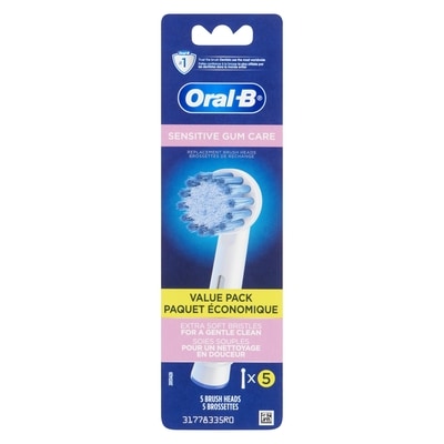 Oral B Replacement Brush Heads Sensitive Gum Care Value Pack 5 ea, $8.80/1ea