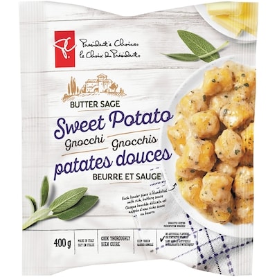 President's Choice Butter Sage Sweet Potato Gnocchi 400 g, $1.50/100g