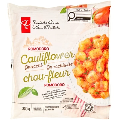 le Choix du Président Gnocchis de chou-fleur pomodoro 350 g, 1,80 $/100g