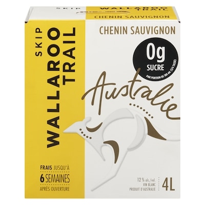 Wallaroo Trail Chenin Sauvignon (Pièce d’identité requise au moment du ramassage) 4 l, 1,30 $/100ml