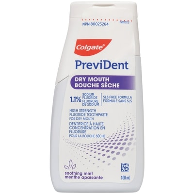 Colgate Dentifrice, PreviDent Bouche Sèche, Menthe Apaisant 100 ml, 18,99 $/100ml