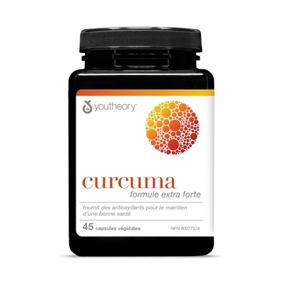 Youtheory Capsules curcuma extra fort 45 ea, 0,64 $/1ch