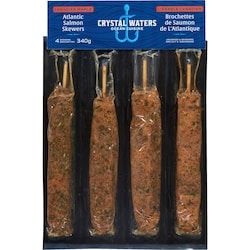 Crystal Waters Atlantic Salmon Skewers Canadian Maple 340 g, $4.41/100g
