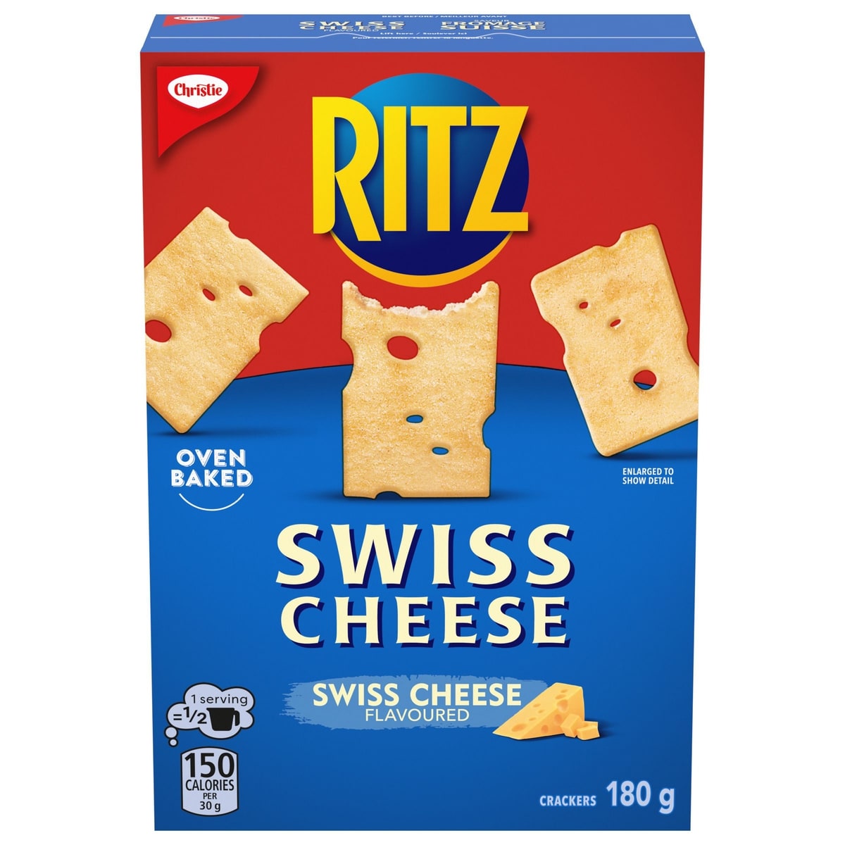 Christie Ritz Swiss Cheese Crackers 180 g, $1.61/100g