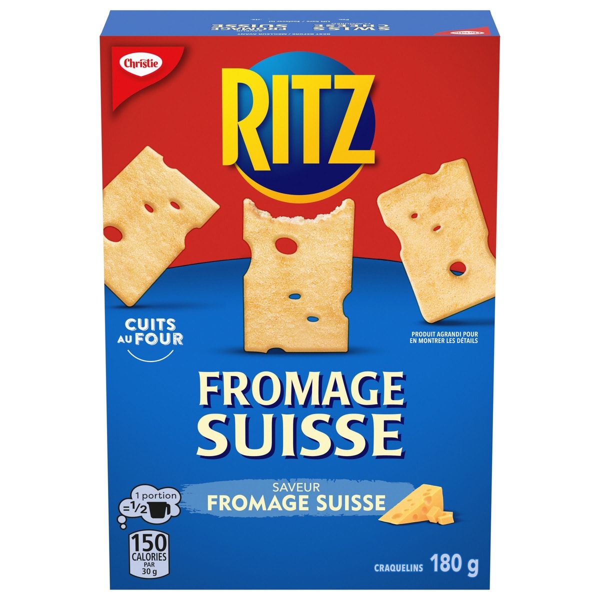 Christie Craquelins RITZ Fromage suisse  180 g, 1,61 $/100g