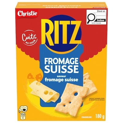 Christie Craquelins RITZ Fromage suisse, collation rapide et pratique 180 g, 2,38 $/100g