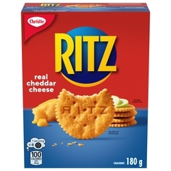 Christie RITZ Real Cheddar Cheese Crackers, bite-size, crispy cheesy snack crackers 180 g, $2.49/100g