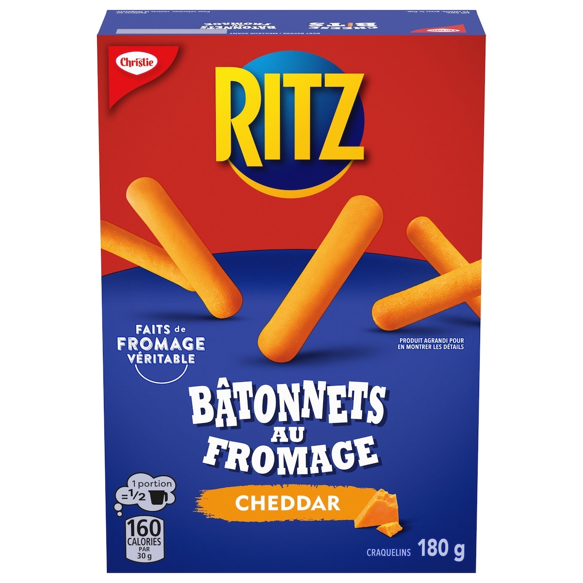 Christie Craquelins au fromage Cheddar 180 g, 1,61 $/100g