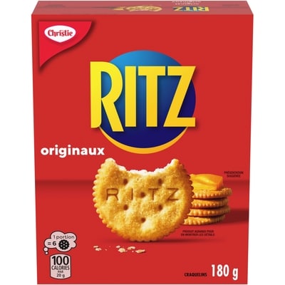 Christie Craquelins RITZ originaux, goût beurré, feuilleté, craquelin fondant en bouche 180 g, 1,67 $/100g