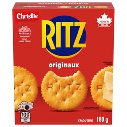 Christie Craquelins RITZ originaux, goût beurré, feuilleté, craquelin fondant en bouche 180 g, 2,38 $/100g