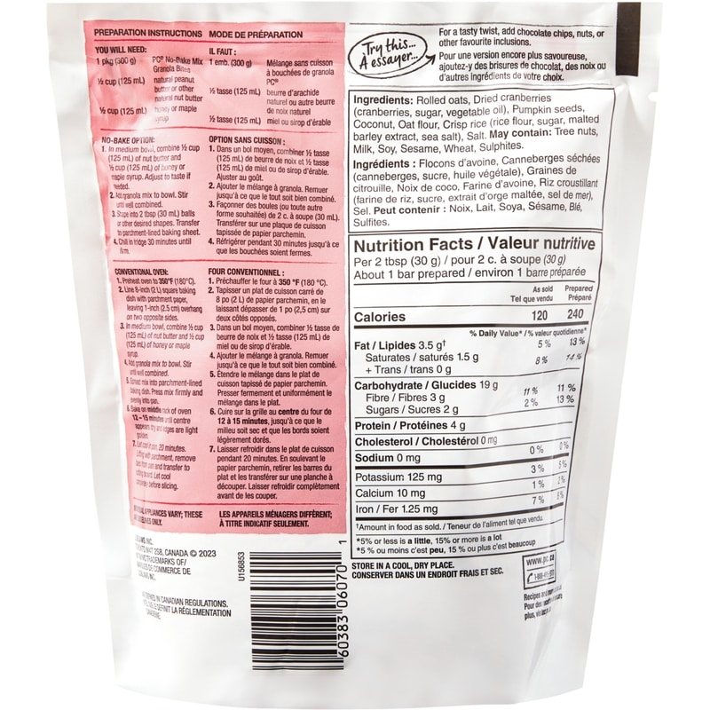 No Bake Mix Cranberry Coconut Granola Bites