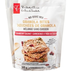 le Choix du Président Bouchées de granola canneberges et noix de coco, mélange sans cuisson 300 g, 1,67 $/100g