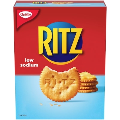 Christie RITZ Low Sodium Crackers, classic cracker is great for pairing, Eat on its own or topped 180 g, $2.49/100g