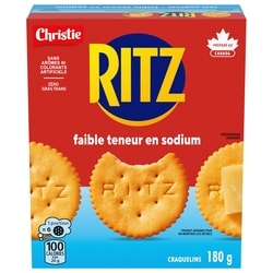 Christie RITZ Faible teneur en sodium, le craquelin classique est parfait pour l'association, à manger nature ou en topping 180 g, 2,11 $/100g