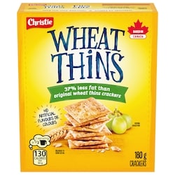 Christie WHEAT THINS 37% Less Fat Crackers, No artificial colours or flavours 180 g, $1.67/100g