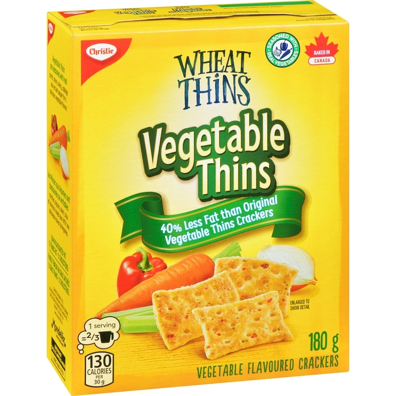 Wheat Thins Vegetable Thins 40% Less Fat Crackers
